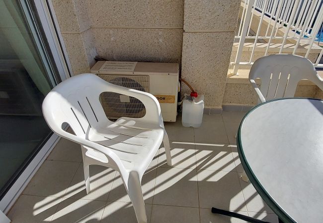 Apartament en Estartit - Blaumar  A33 vista a la piscina Apartament en Estartit - Blaumar  A33 vista a la piscina