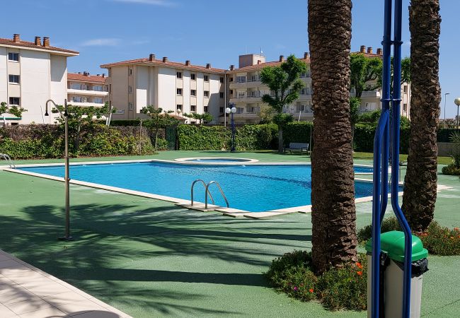 Apartament en Estartit - Blaumar  A33 vista a la piscina Apartament en Estartit - Blaumar  A33 vista a la piscina