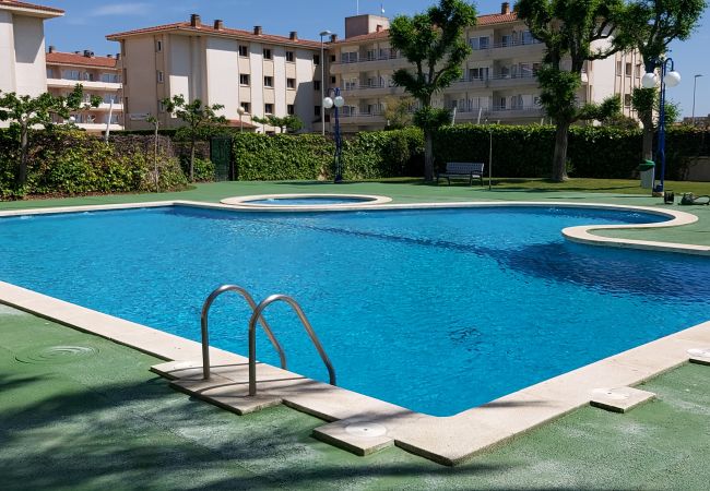 Apartament en Estartit - Blaumar  A33 vista a la piscina Apartament en Estartit - Blaumar  A33 vista a la piscina
